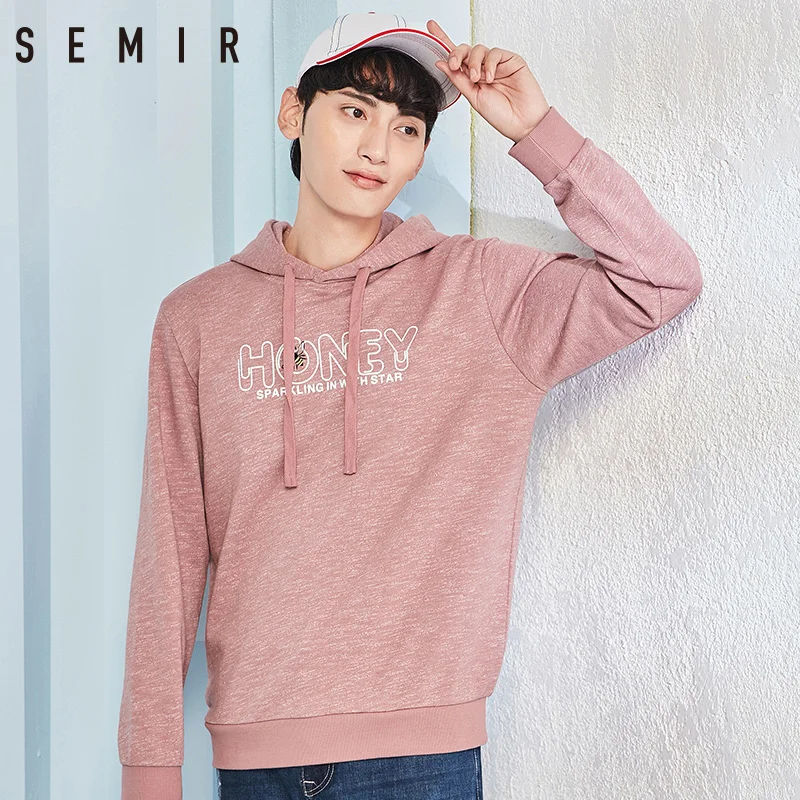 SEMIR пуловер с капюшоном свитер мужская мода толстовки буквенным принтом одежда