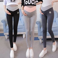 2018 elegant maternity leggings low waist belly pants for pregnant women soft fabric pregnancy thin trousers clothes b0391