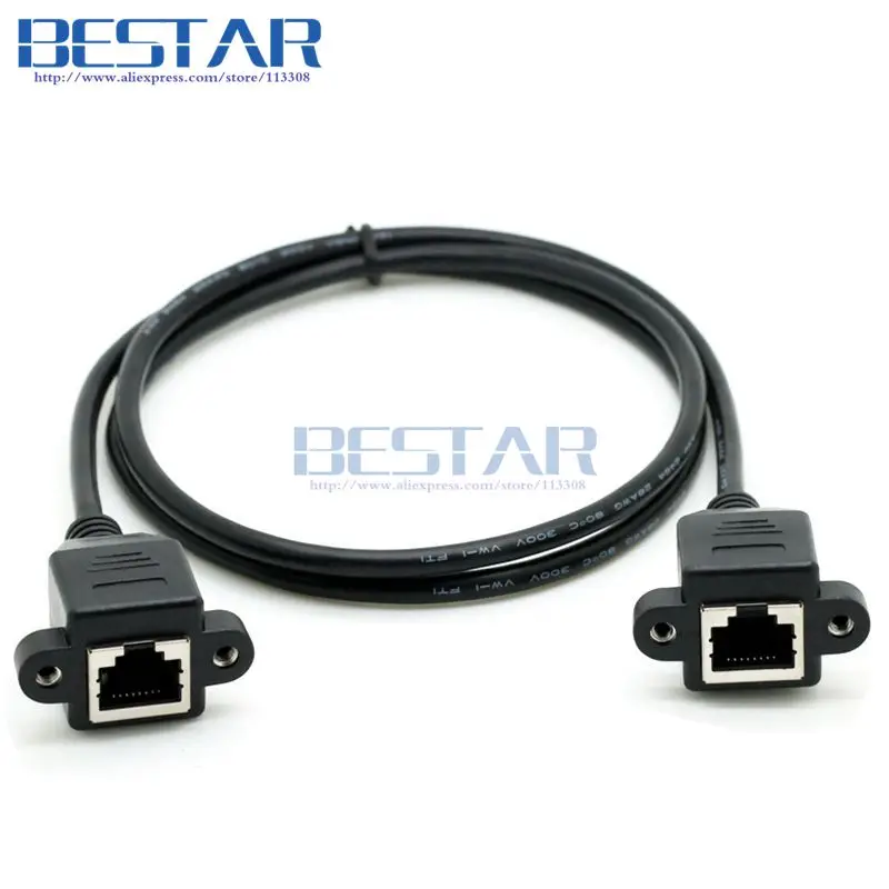 RJ45 8P8C Cat 6 Cat6 CAT5 женский Lan Ethernet Сетевой удлинитель кабель 30 см 1FT экран подключен к