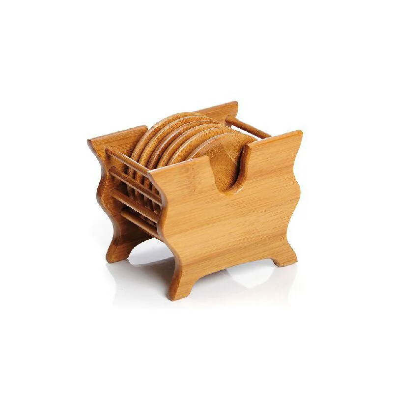 Подстаканник из твердой древесины F001030 оптовая продажа 6 шт./компл.|wood coasters|cup matbamboo