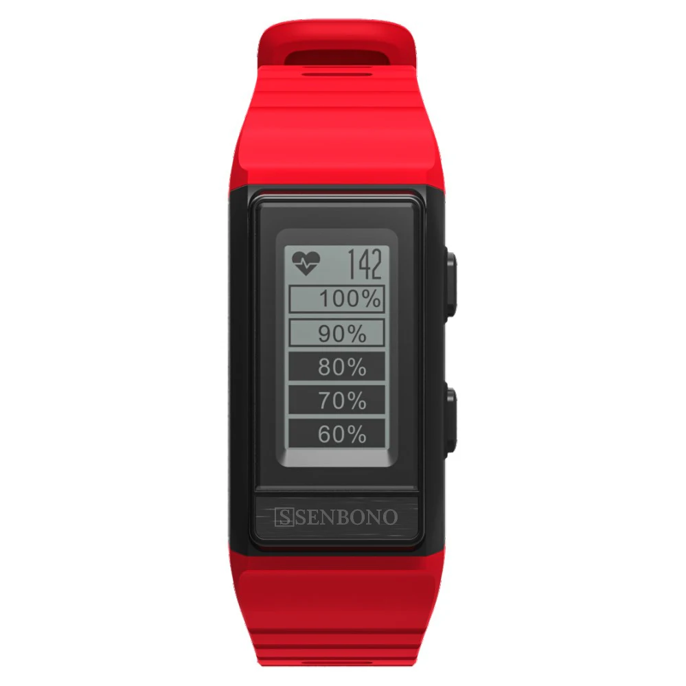 SENBONO S909 gps спортивный смарт-браслет монитор Cardiaco трекер активности высота пульса фитнес-браслет для мужчин IP68 водонепроницаемый - Цвет: Red
