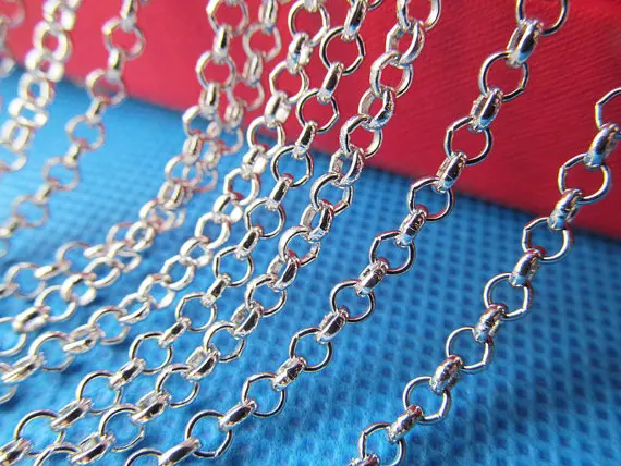 5 meters 3.20mm Rolo &quotO&quot Cross Chain DIY Jewelry Accessory Necklace &amp Bracelet Findings Connector Charm | Украшения и