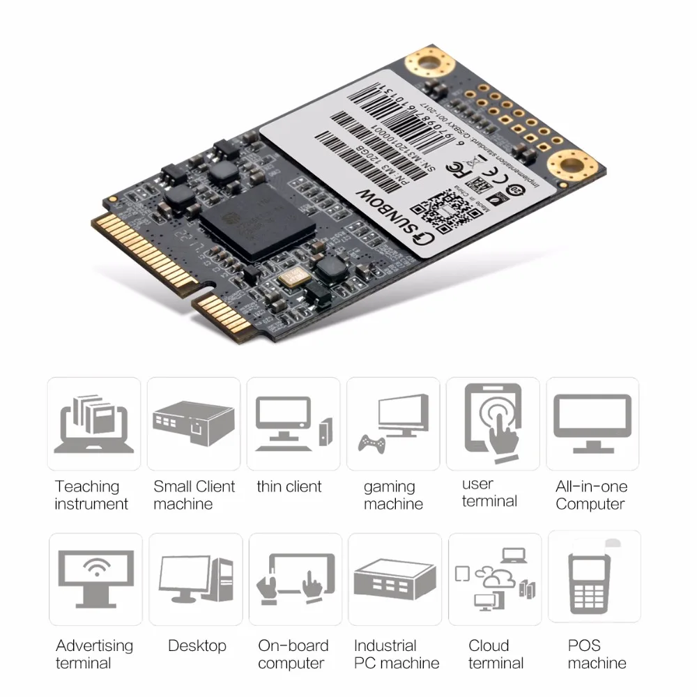 TC-SUNBOW M3-120GB SSD мини SATA3(6,0 ГБ/сек.) MSATA 120 ГБ 128 твердотельный накопитель для настольных портативных ПК MacPro Бесплатный подарок с учетом
