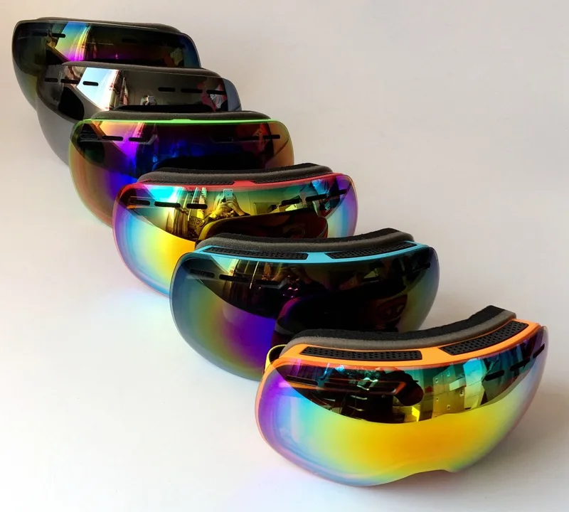Новый бренд лыжные очки двойной UV400 Анти-туман большой Лыжная маска Очки Лыжный