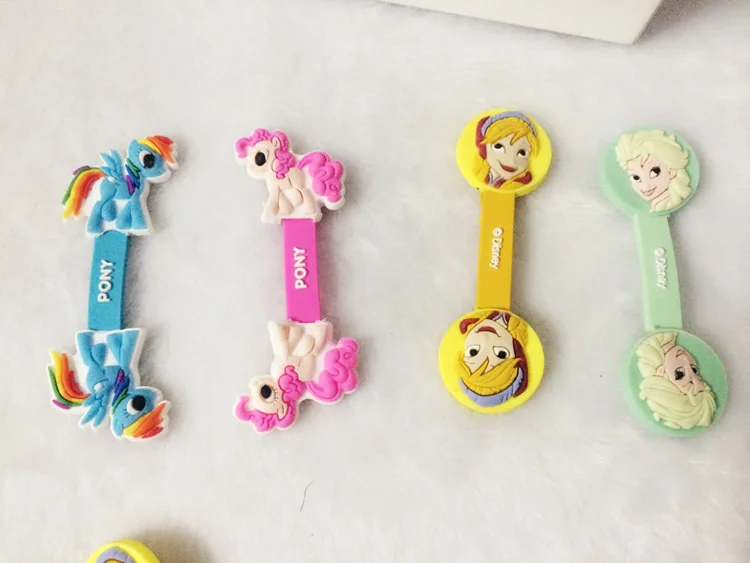 10 шт./лот держатель шнура для наушников с мультяшным единорогом кабеля USB