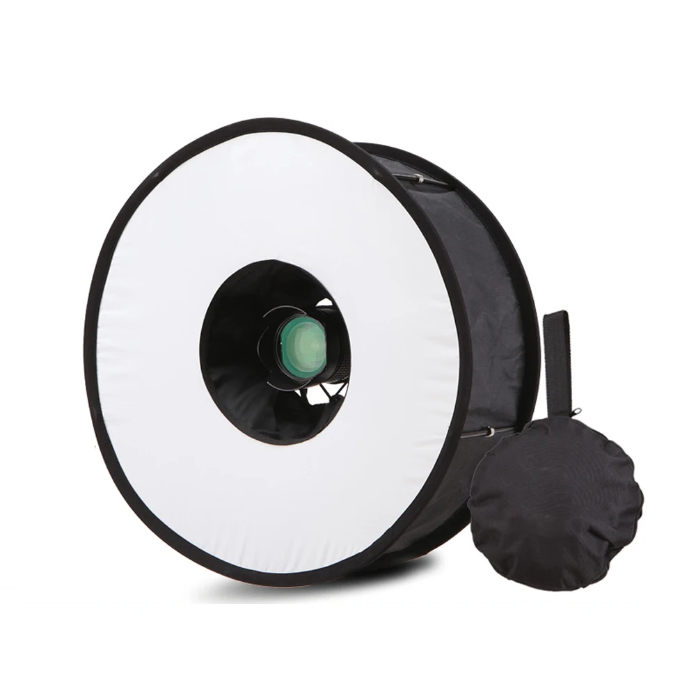 Lightdow 45 см универсальная профессиональная Складная вспышка Softbox диффузор для лампы-вспышки кольцевой вспомогательных приспособлений для фотосъемки