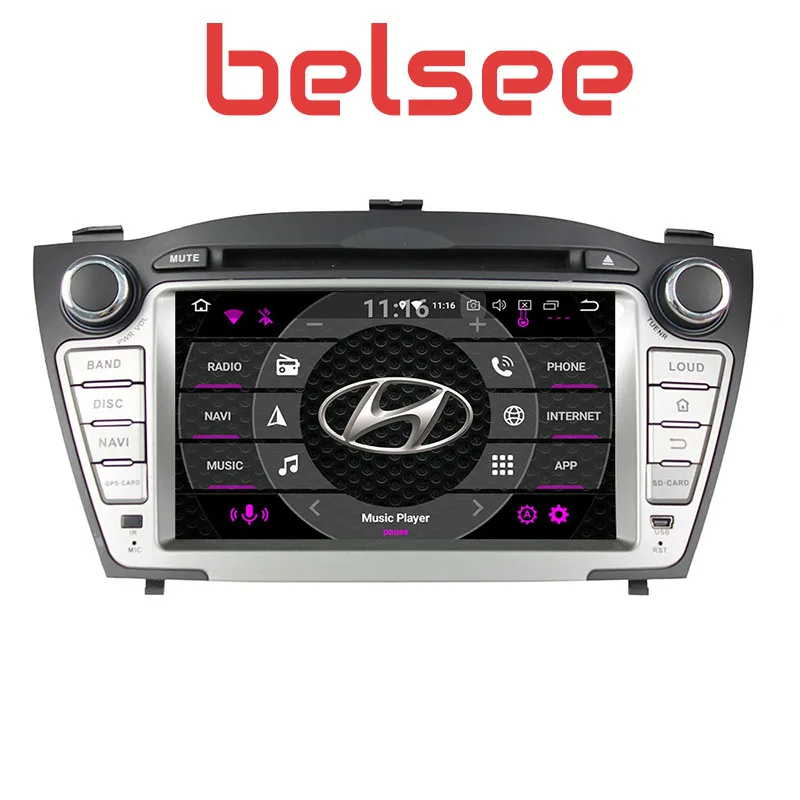 Belsee 2009 2010 2011 2012 2013 для hyundai Tucson IX35 Android 8 0 Автомобильный мультимедийный dvd-плеер gps
