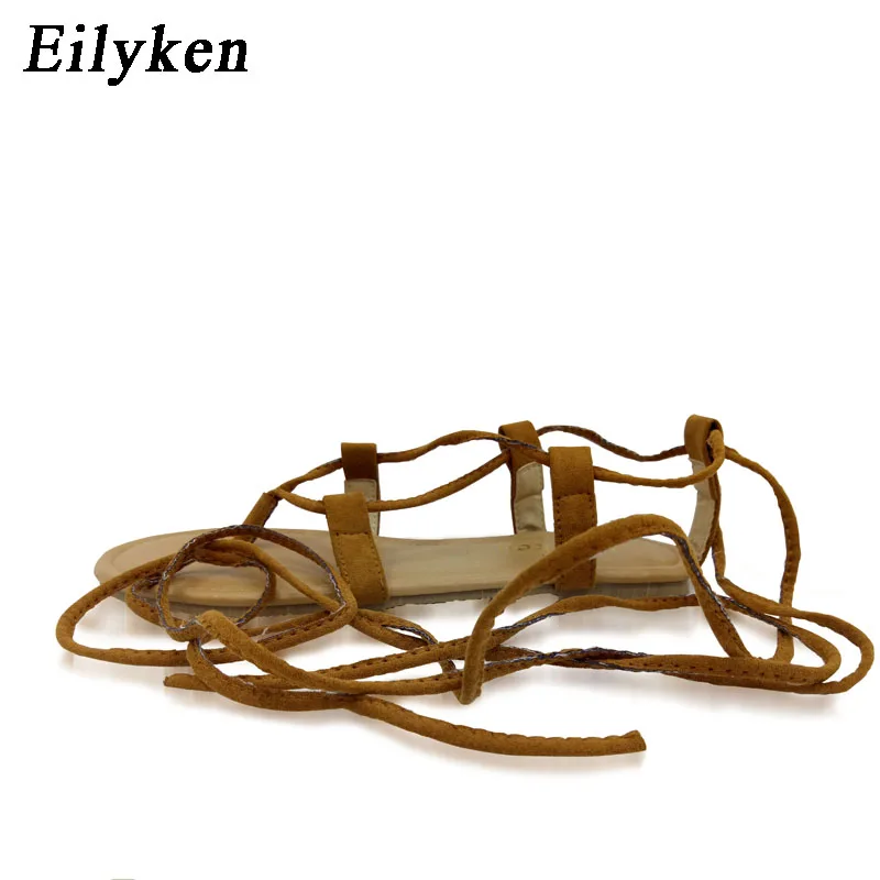 Eilyken/летние римские сандалии Женские из нубука с перекрестными ремешками до