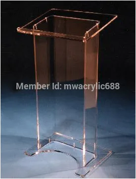 High Soundness Modern Design Cheap Clear Acrylic Lectern podium plexiglass