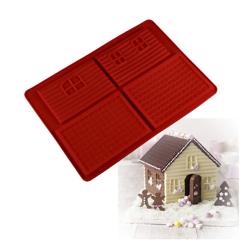 2 шт. силиконовые 3D Формочки для украшения шоколадного домика | Дом и сад