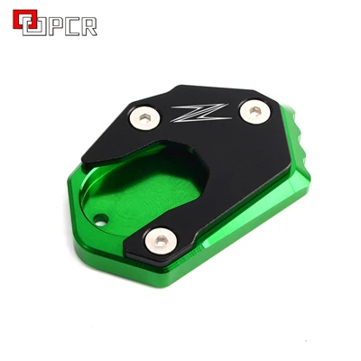 z green Одежда высшего качества Алюминий увеличитель боковой стойки универсальный для Kawasaki Z900 Z900RS Z800 Z650 ER6N Z1000 SX - Цвет: z green
