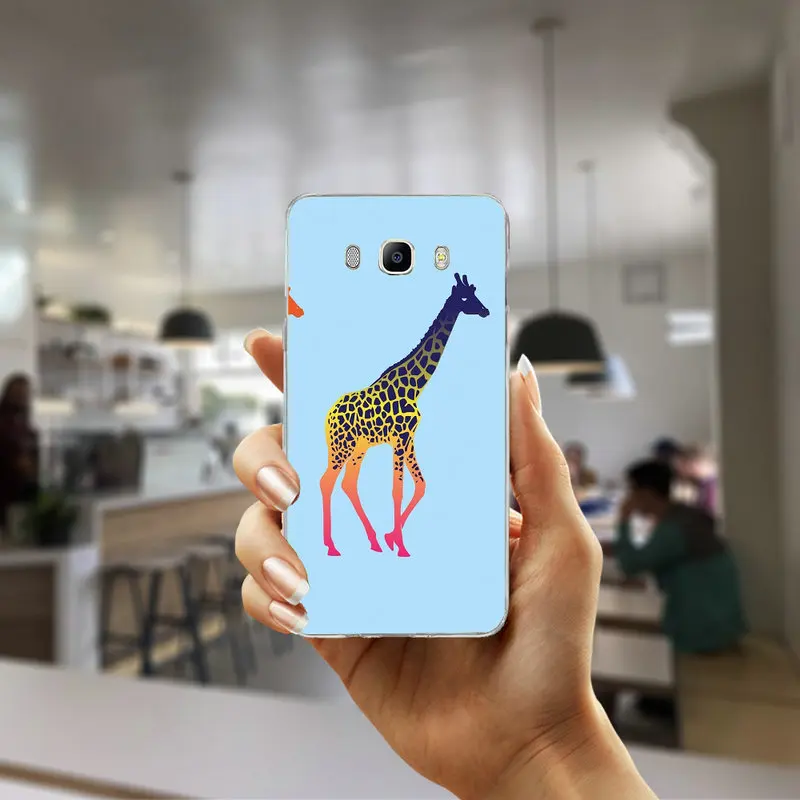 Милое животное Жирафы мягкий TPU мобильный чехол для телефона samsung Galaxy Note 2 3 4 5 8 S2 S3