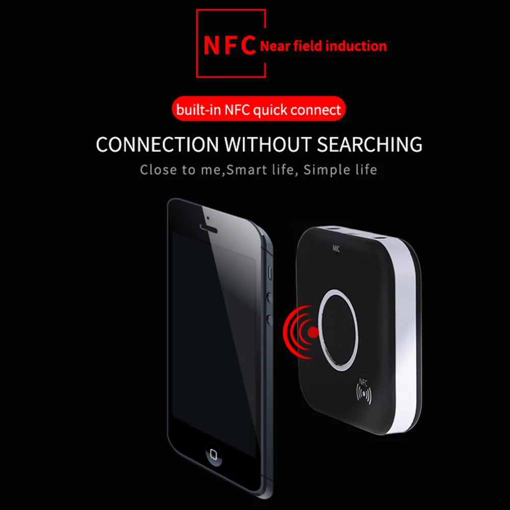 DBPOWER Беспроводной NFC Bluetooth Аудио ресивер A2DP 3 5 мм аудио динамик Адаптер приемника