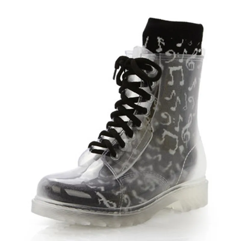 Женские резиновые сапоги Koovan лидер продаж 2017 прозрачные для женщин женская обувь