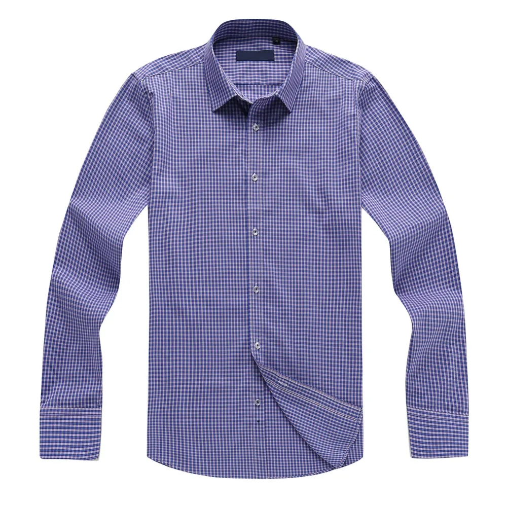 YUNCLOS клетчатые мужские рубашки с длинным рукавом и отложным воротником Camisa Masculina