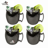 4 pieces moscow mule copper mugs metal mug cup stainless steel beer wine coffee cup