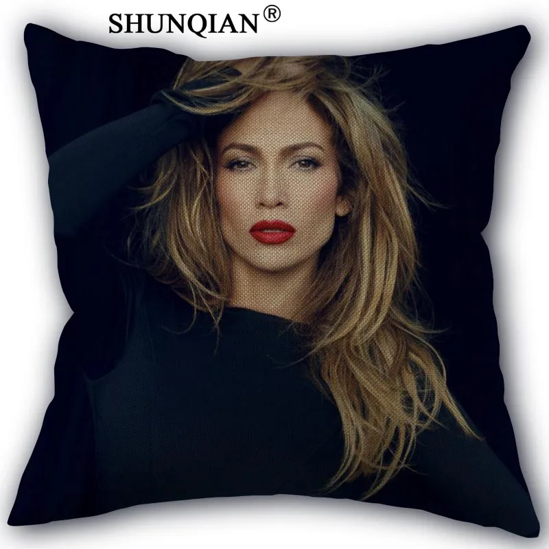 Pillowcase Дженнифер Лопес Подушки Детские случае пользовательские хлопок лен Площадь декоративные Наволочки чехол на молнии 45x45 см одна сторона - Цвет: Pillowcase