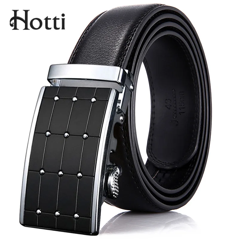 [Hotti] Брендовые мужские ремни из натуральной кожи модные с автоматической пряжкой