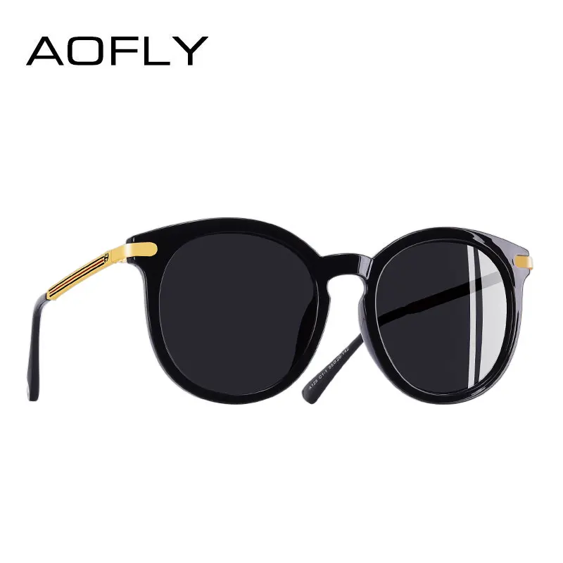 C1Gray AOFLY, фирменный дизайн, поляризационные солнцезащитные очки, Роскошные, летние, стильные, солнцезащитные очки для женщин, женские, солнцезащитные очки, затемненные очки, UV400, A125 - Цвет линз: C1Gray