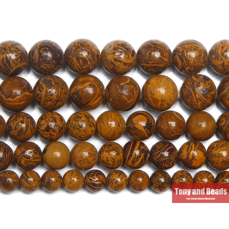 

Natural Stone Rubber Round Beads 15" Strand 6 8 10 MM Pick Size For Jewelry Making
