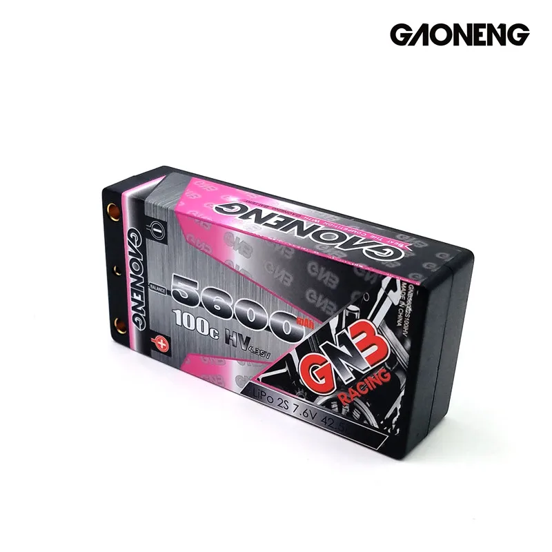 Gaoneng GNB 5600mAh 7,6 V 100C/200C 2S Hardcase shirty LiHV LiPo аккумулятор для 1/10 RC автомобилей B5M 22 RB6 22T SCT Запчасти для гоночных автомобилей