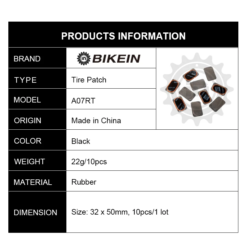 

10pcs/lot High Quality Cycling Puncture Rubber Patch 32 x 50mm Bicycle Inner Tire Type Oval Repair Patches Bike Repair Tools Kit