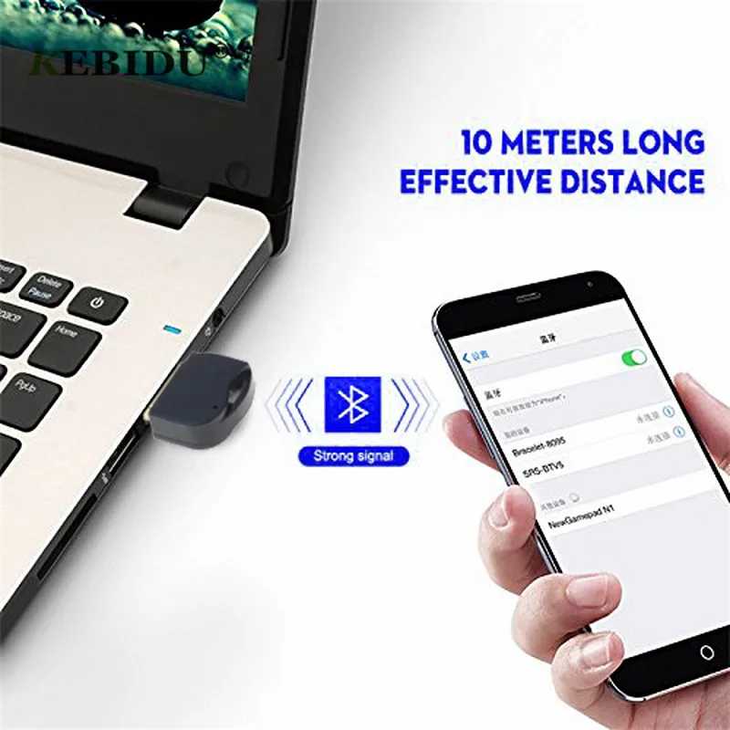 Kebidu USB беспроводной Bluetooth 4 0 адаптер ключ передатчик приемник Двойной режим для