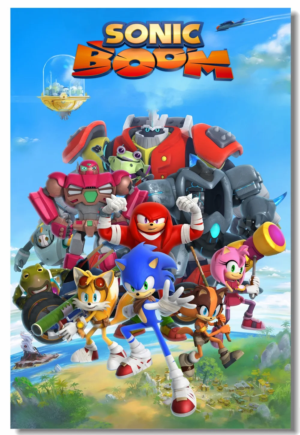 Custom Canvas Wall Decor Sonic Boom Poster Team Racing Stickers Super Mario Anime Game Wallpaper Kids Gifts #0503# | Дом и сад