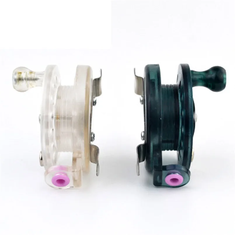 Катушка для ловли нахлыстом диаметр 60 мм прозрачная белая/черная алюминиевая