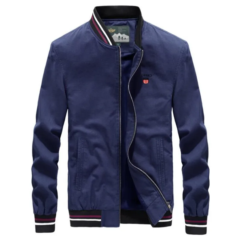 

2021 new men's jacket baseball cotton jacket spring and autumn O-neck pilot casual jacket Korean fashion men's bomber jacket
