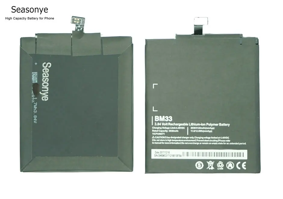 Аккумулятор для мобильного телефона Seasonye 1 шт. BM 33/BM33 3030 мАч/11.6Wh Xiaomi Mi 4i Mi4i M4i 45g