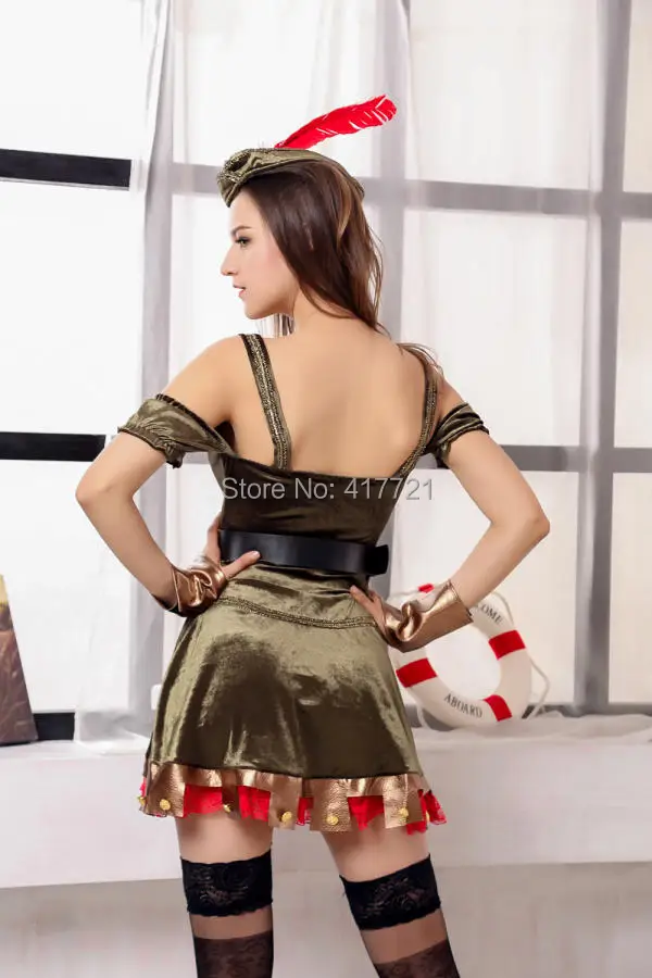 Женский армейский костюм для косплея с открытыми плечами Хэллоуина ML5428 |