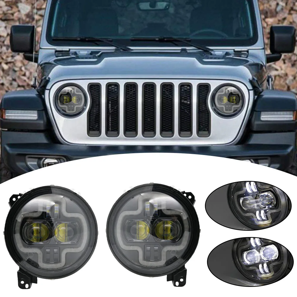 2019 новые фары с DRL и JL коннектором для 2018 Jeep Wrangler фар|Фара авто в сборе| |