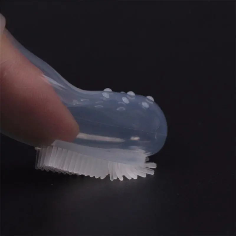 

Hot Selling Food-grade Silicone Baby Finger Toothbrush Blue/White/Pink 2019 new Dropshipping