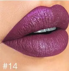 14 Pudaier Фирменная Новинка Высокое качество 18 цветов Sip гладкой блеск Флип матовая со стразами и жемчугом блеск для губ - Цвет: 14