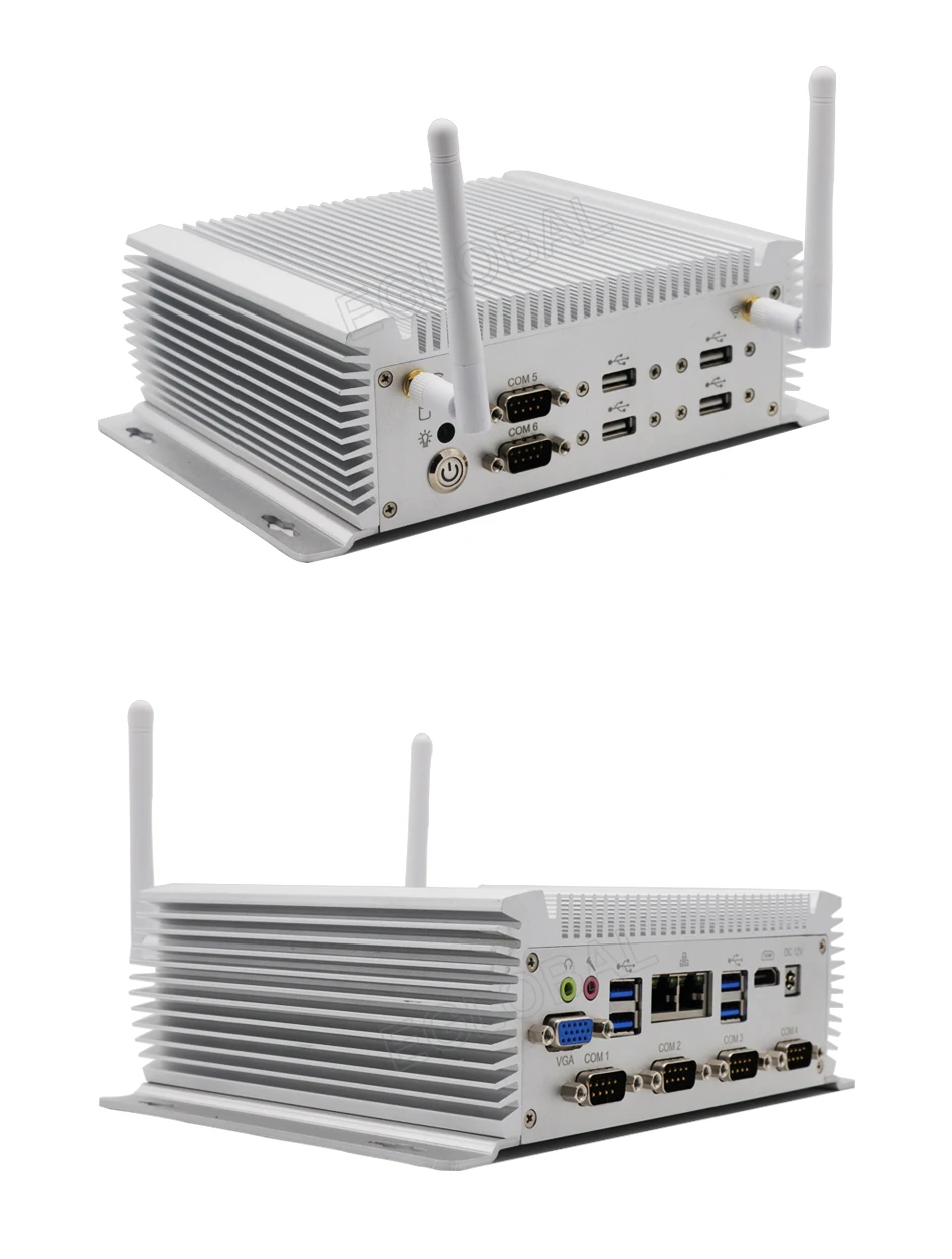 EGLOBAL безвентиляторный промышленный Мини ПК i7 4500U i5 Windows 10 Pro Linux PC 2* Intel lan 6* RS232/485 HDMI VGA 8* USB Wi-Fi, сторожевой 3g/4G