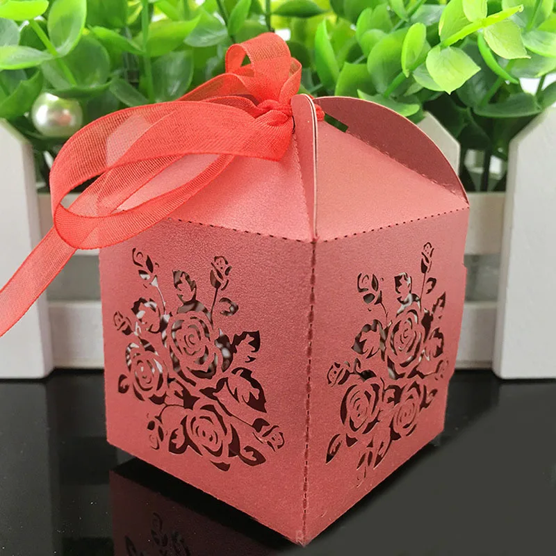 Коробка для конфет с лазерной резкой 50 шт.|box for|boxes for partybox wedding favor |