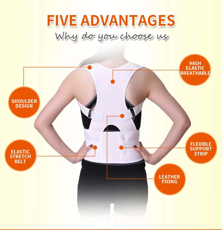 Подтяжки для спины Power Guidance поддерживает корсет коррекции осанки Защита плеч