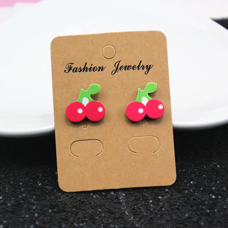 E098 модные ювелирные изделия милый мультфильм Роза арбуз серьги гвоздики в форме