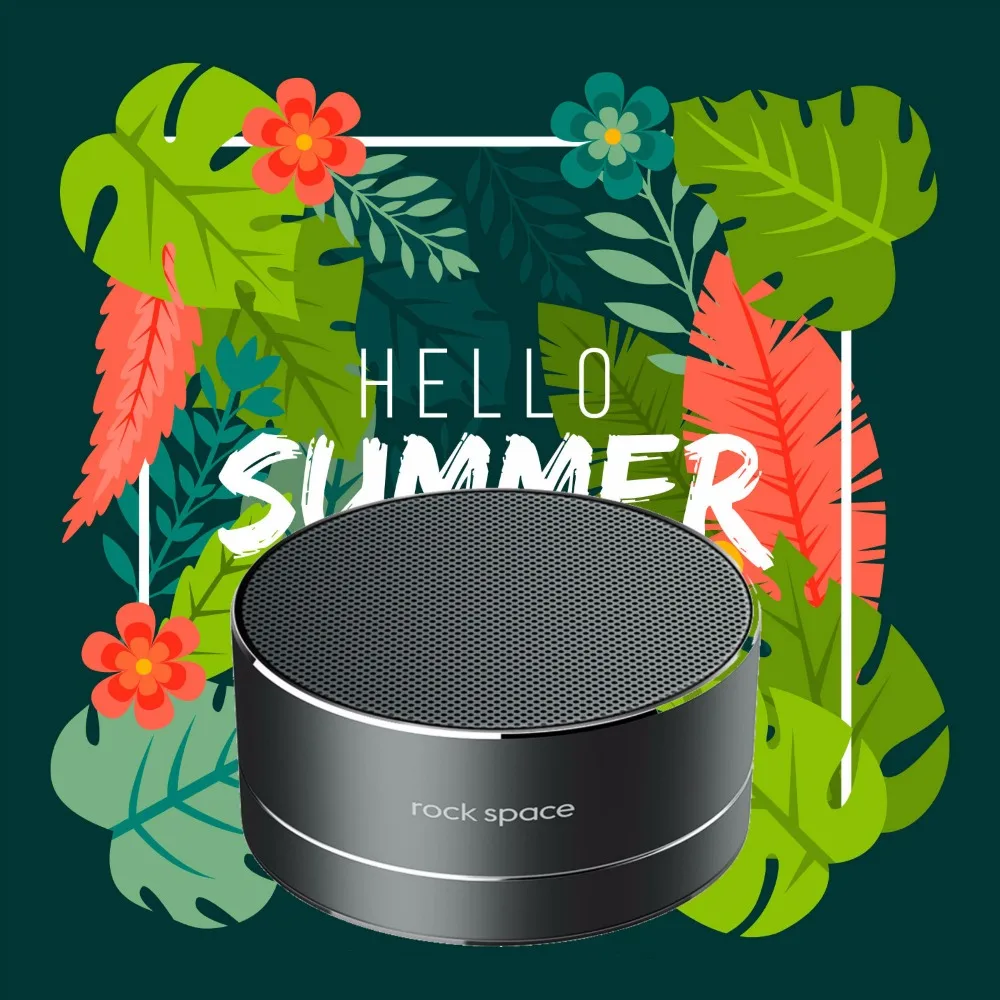 ROCKSPACE HiFi Мини Bluetooth 5.0 Блютуз Колонки usd и флешкой портативная музыкальная колонка стерео звук для айфона и xiaomi телефона