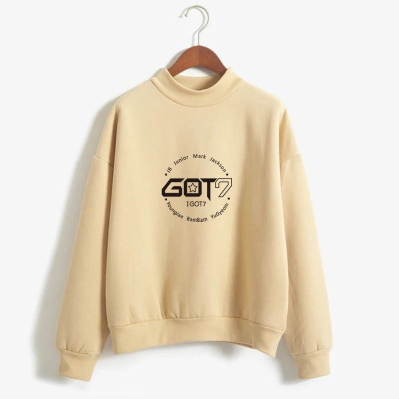 Фирменная Новинка Мода осень-зима флис Для женщин Толстовка Harajuku Got7 мило Kpop толстовки Moletom пуловер Топ