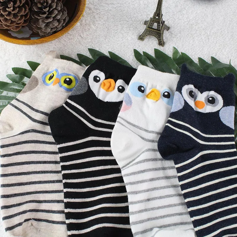 [COSPLACOOL]2017 милые носки с совами/птицами для женщин/девочек забавные студентов meias