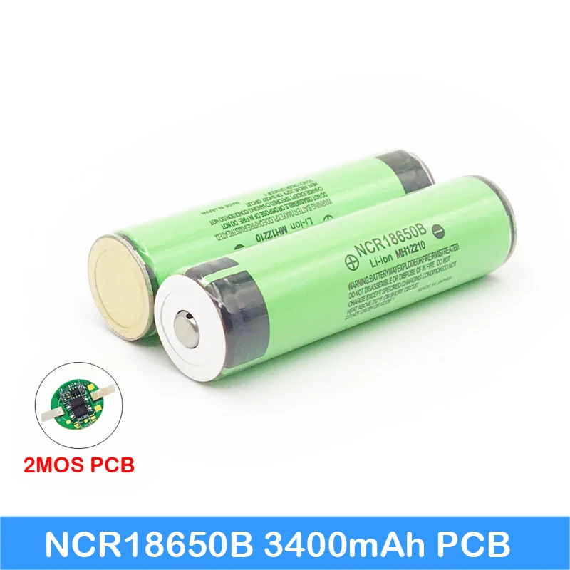 2018 Protected Original 18650 NCR18650B 3400mAh Rechargeable Li-lon battery with PCB 3.7V For Flashlight use Turmera new AU10 |