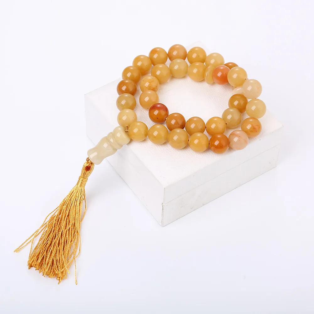 Белый Исламская, молитвенная Бусы Tasbih мусульманский для молитв четки оптом по низкой цене Шарм ювелирные изделия браслет из агата для Для мужчин Для женщин классический Для женщин простой - Цвет камня: Белый