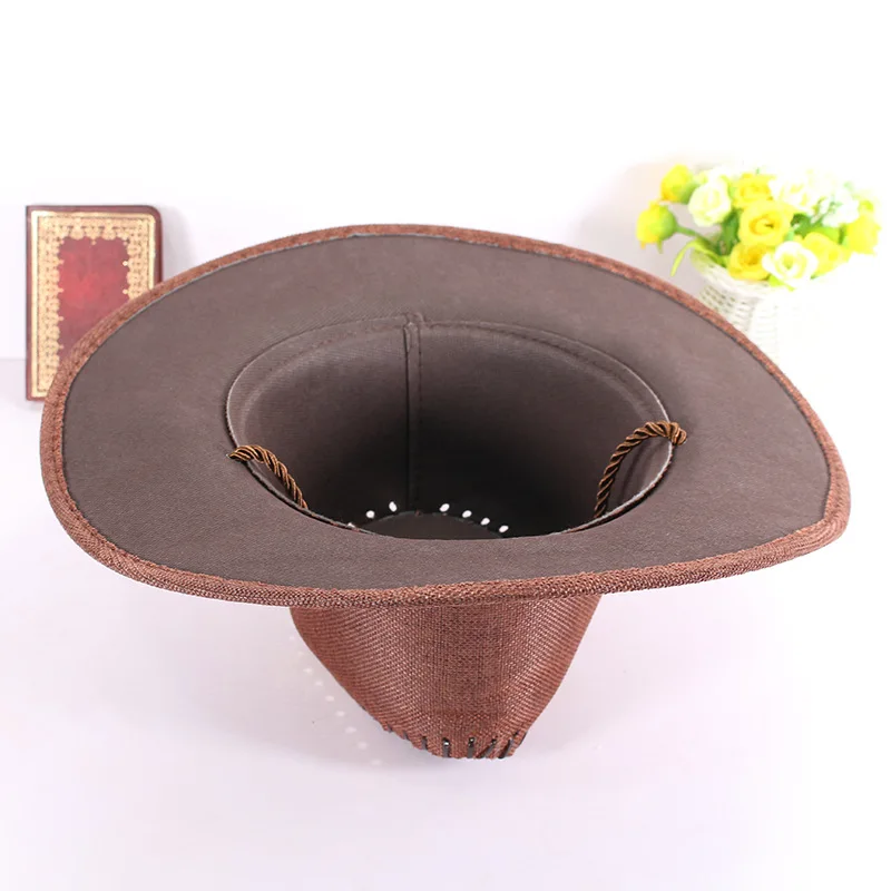 Горячая Распродажа Западный ковбойский стиль мужская пляжная шляпа