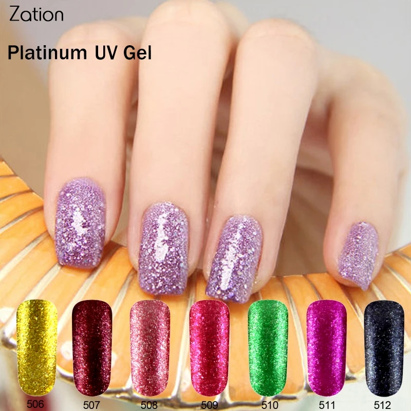 Зация блеск Лаки для ногтей Shimmer УФ гель Гели Bling лак Топ Основа эмаль Праймеры
