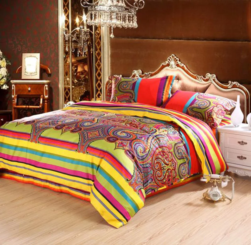 4 шт. Комплект постельного белья из натурального хлопка с наволочкой|Комплекты