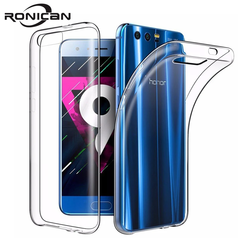 Чехол RONICAN для Huawei honor 9, силиконовый чехол Honor9, тонкий прозрачный защитный чехол для телефона, мягкий чехол для Huawei Honor 9 5,15"