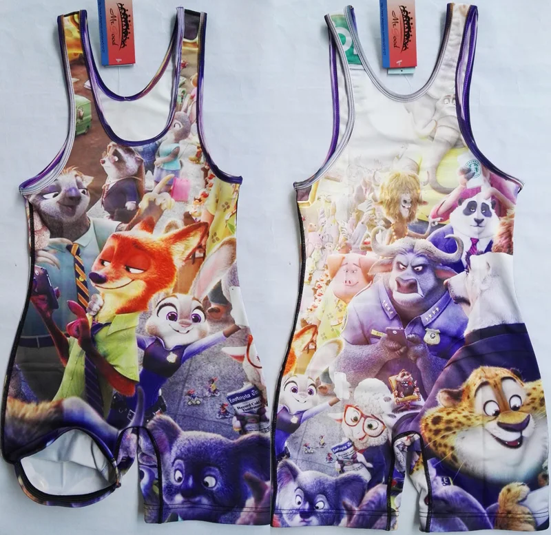Zootopia Crazy World Sefl майка-борцовка на заказ Тяжелая подъемная Шестерня мужские спортивные колготки