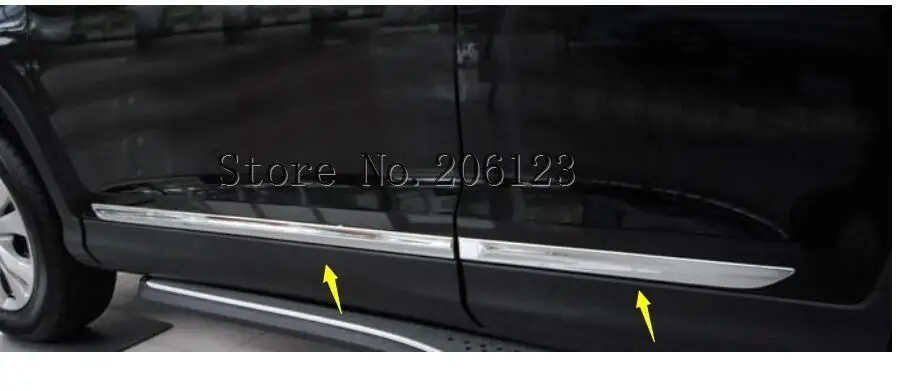4 шт. для Honda CRV CR-V 2012 2013 стайлинга автомобилей Отделка боковой двери полосы литья потока лампы Панель бампер капоты 4 шт